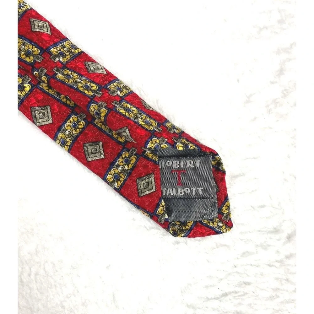 VTG Robert Talbott X Nordstrom 100% Silk Hand Printed in Italy USA Made Lux Tie